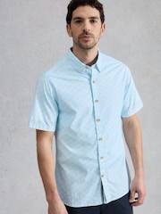 White Stuff Blue Salcombe Shell Print Shirt - Image 1 of 6