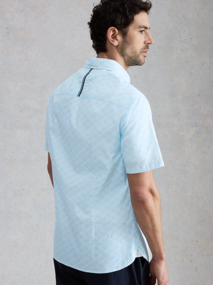 White Stuff Blue Salcombe Shell Print Shirt - Image 2 of 6