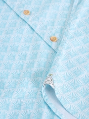 White Stuff Blue Salcombe Shell Print Shirt - Image 6 of 6