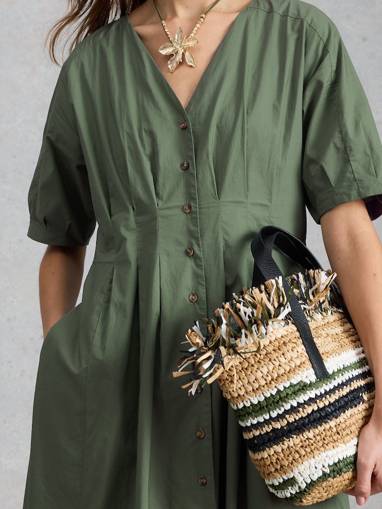 Buy White Stuff Green Kate Linen Blend Dress from Next Chile