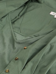 White Stuff Green Kate Linen Blend Dress - Image 7 of 7