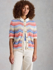 White Stuff White Isabella Wavy Cardigan - Image 2 of 6