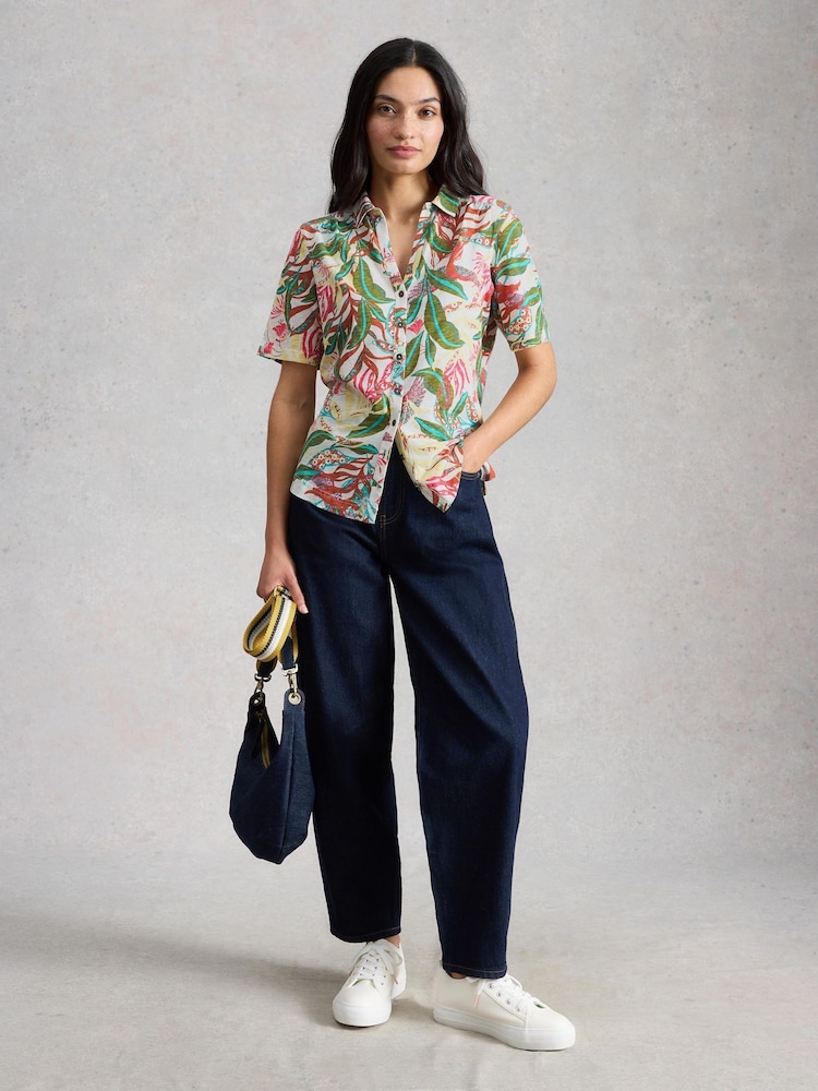 White Stuff White Annie SS Jersey Shirt - Image 1 of 6