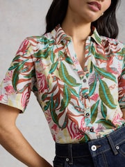 White Stuff White Annie SS Jersey Shirt - Image 2 of 6