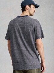 أزرق داكن - تيشرت Abersoch كتان مخطط من White Stuff - Image 3 of 6