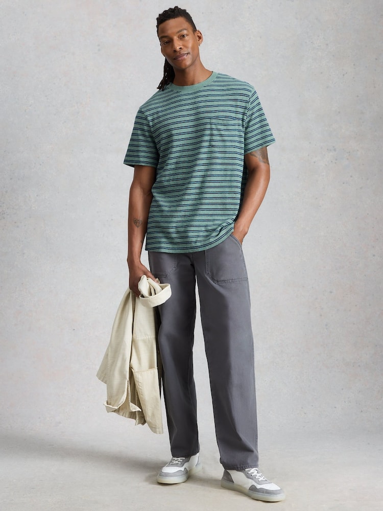 Синий - Футболка в полоску White Stuff Horsham - Изображение 1 6