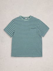 Синий - Футболка в полоску White Stuff Horsham - Изображение 5 6