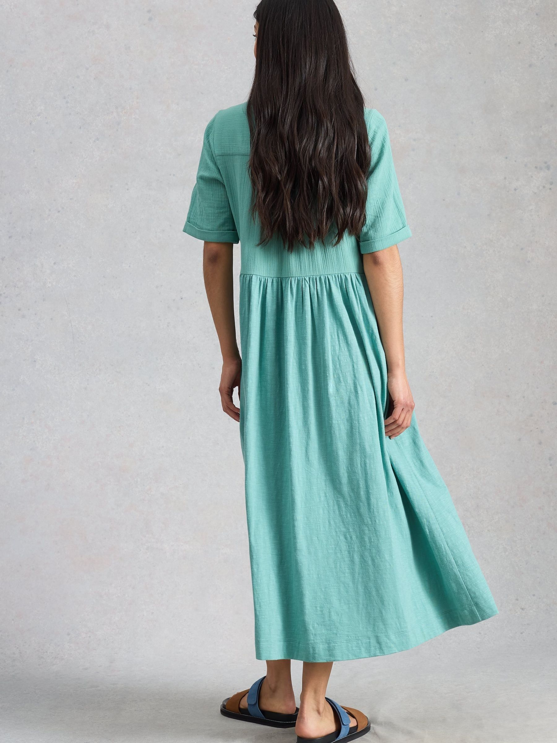 Buy White Stuff Teal Blue Rylee Double Cloth Shirt Dress from the Next ...