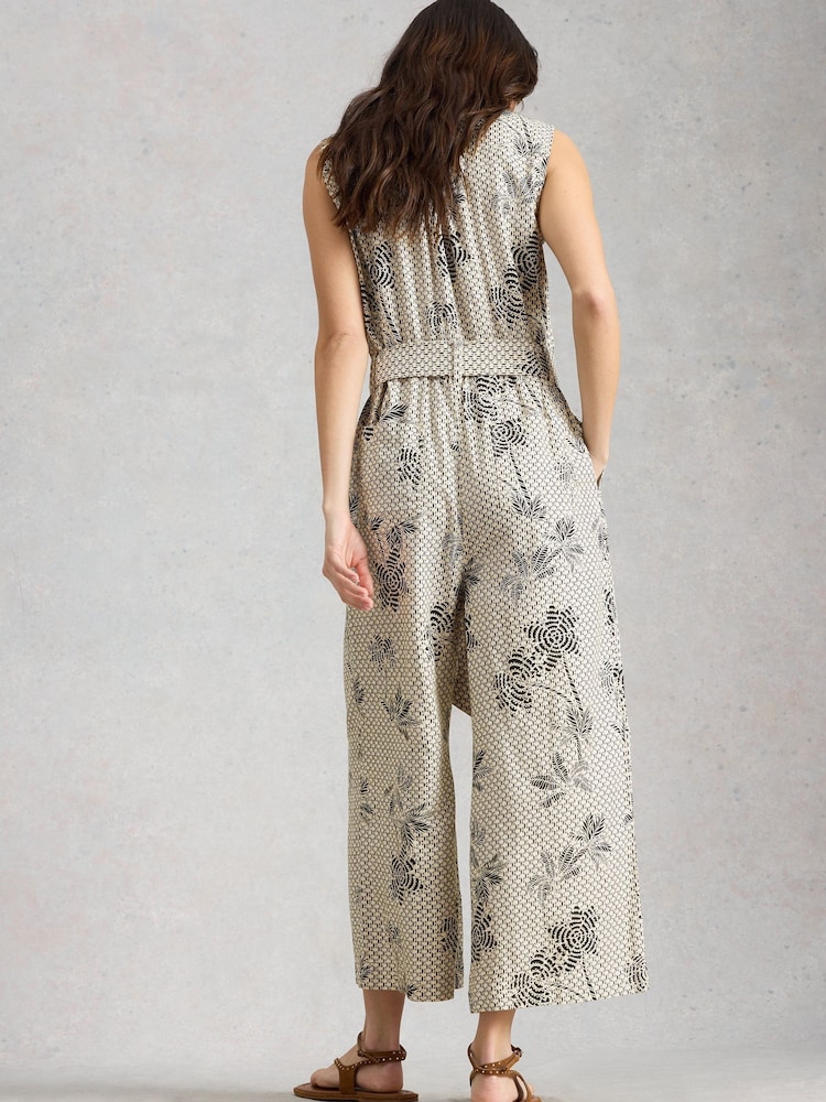 White Stuff White Betty Linen Blend Jumpsuit - Image 2 of 6