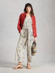 White Stuff White Betty Linen Blend Jumpsuit - Image 3 of 6