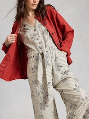 White Stuff White Betty Linen Blend Jumpsuit - Image 4 of 6