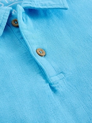 藍色 - White Stuff Anderby Woven Polo Shirt - 圖片 6/6