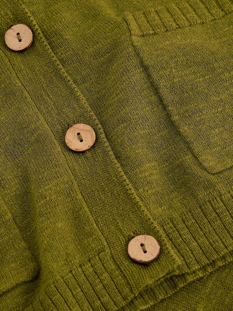 Verde caqui - Cárdigan de Blend de lino Nova de White Stuff - Imagen 7 de 7