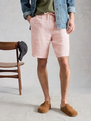 White Stuff Natural Lewes Stripe Linen Shorts - Image 1 of 6