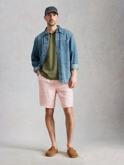 White Stuff Natural Lewes Stripe Linen Shorts - Image 2 of 6