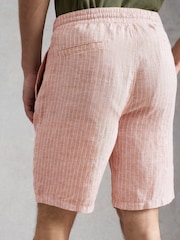 White Stuff Natural Lewes Stripe Linen Shorts - Image 3 of 6