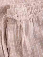White Stuff Natural Lewes Stripe Linen Shorts - Image 6 of 6