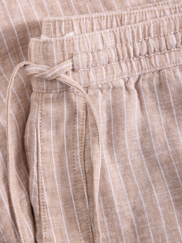 White Stuff Natural Lewes Stripe Linen Shorts - Image 6 of 6 White Stuff Natural Lewes Stripe Linen Shorts - Image 6 of 6