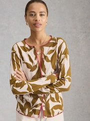 White Stuff Green Lulu Print Cardigan - Image 1 of 6
