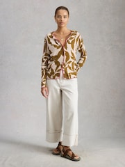 White Stuff Green Lulu Print Cardigan - Image 2 of 6