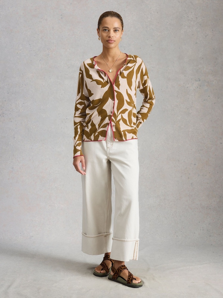 White Stuff Green Lulu Print Cardigan - Image 2 of 6