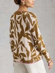 White Stuff Green Lulu Print Cardigan - Image 3 of 6