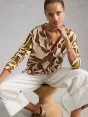 White Stuff Green Lulu Print Cardigan - Image 4 of 6