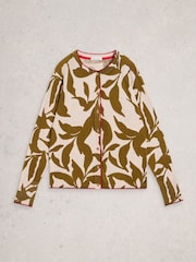 White Stuff Green Lulu Print Cardigan - Image 5 of 6