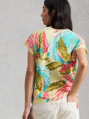 White Stuff Green Nelly Notch Neck T-Shirt - Image 3 of 6