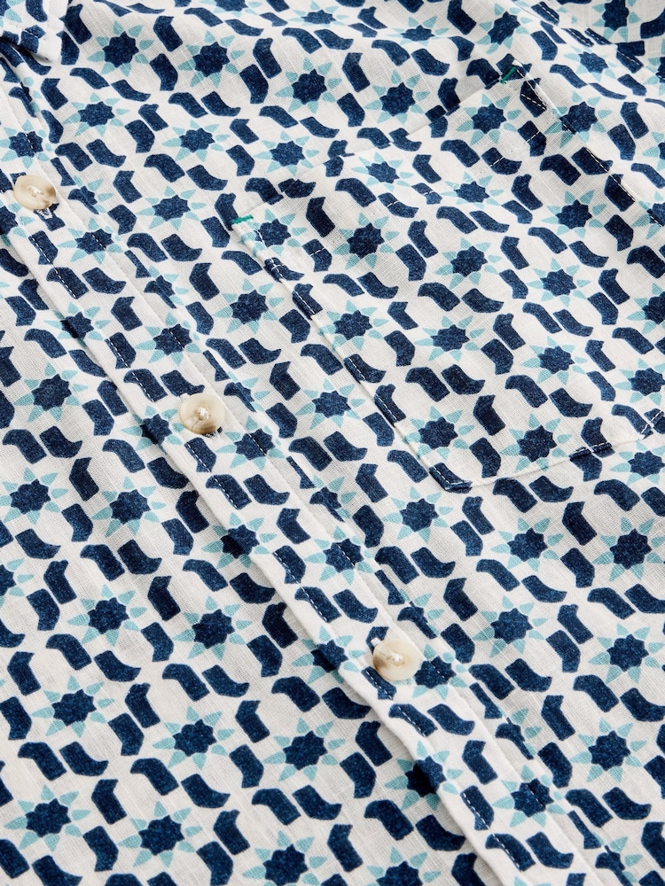 White Stuff White Finsbury Ss Floral Print Shirt - Image 6 of 6