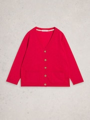 White Stuff Pink Nova Linen Blend Cardigan - Image 5 of 6