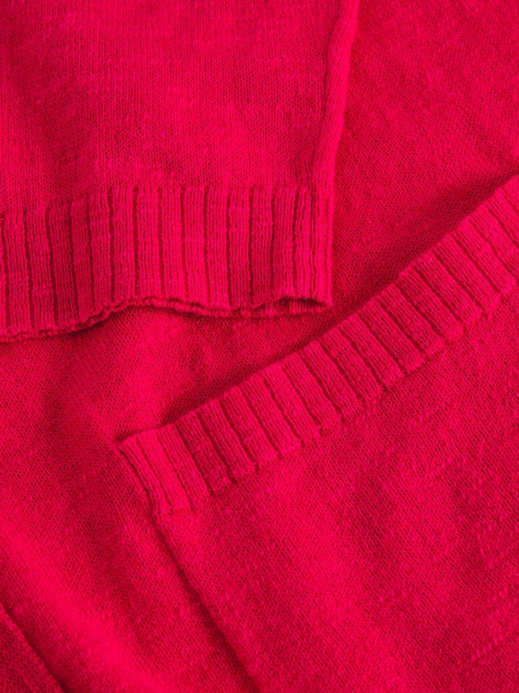 White Stuff Pink Nova Linen Blend Cardigan - Image 6 of 6