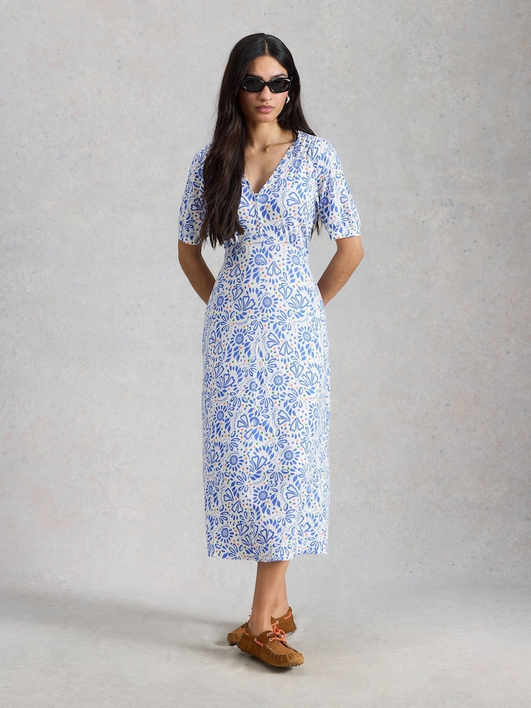 White Stuff White Megan Jersey Dress - Image 1 of 6