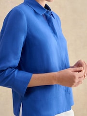 Hobbs Blue Nita Linen Shirt - Image 3 of 4