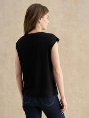 Hobbs Black Hayley Button Top - Image 2 of 5