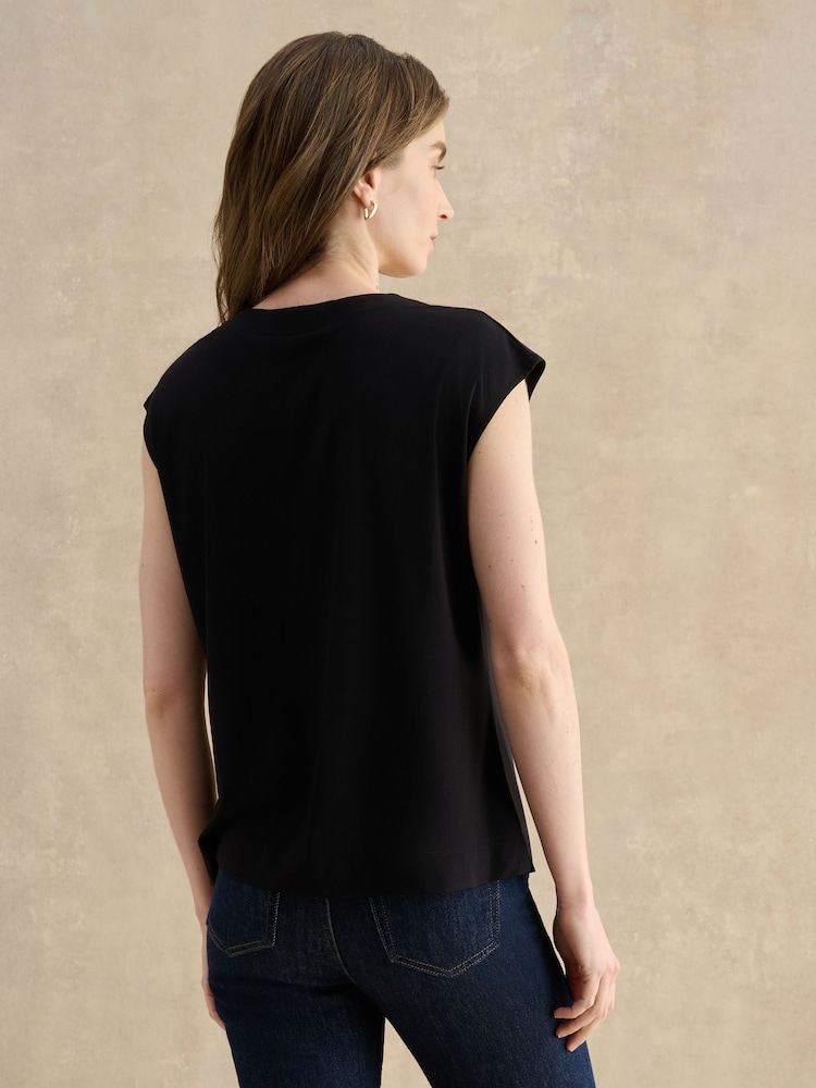 Hobbs Black Hayley Button Top - Image 2 of 5