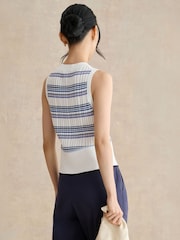 Hobbs Blue Seaton Crochet Tank Top - Image 2 of 4