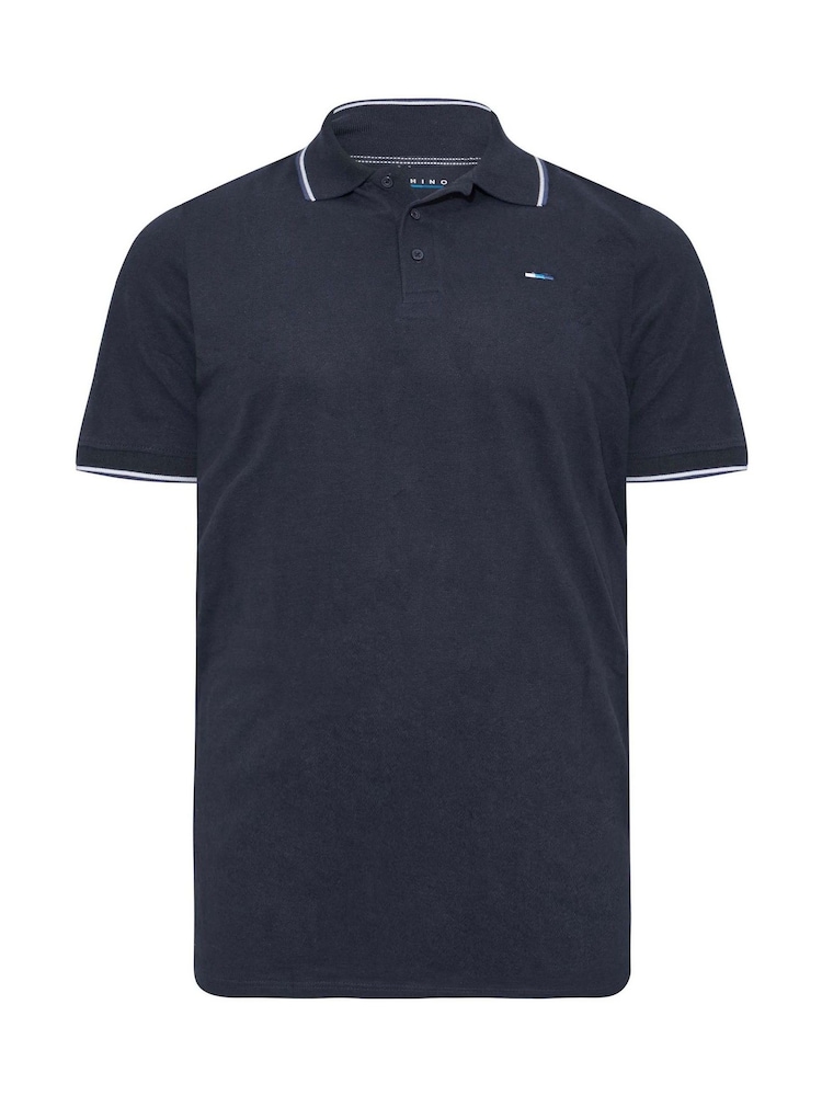 BadRhino Big & Tall Black Tipped Polo Shirts 3 Pack - Image 2 of 4