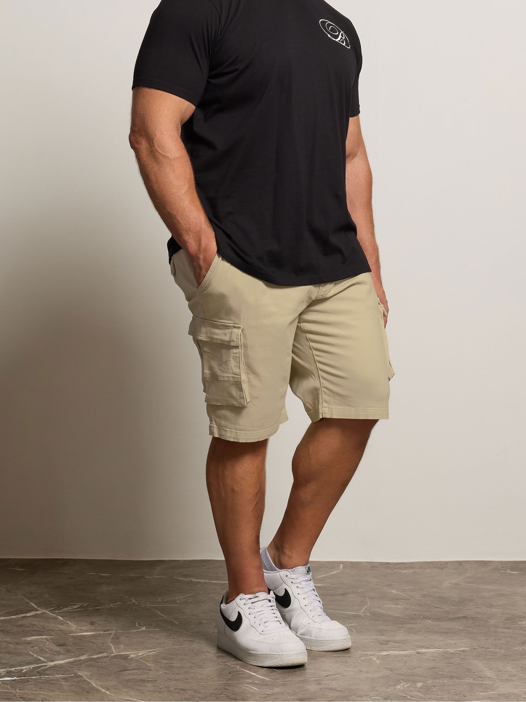 BadRhino Stretch Cargo Shorts, Cream, Size 60, Men - Image 2