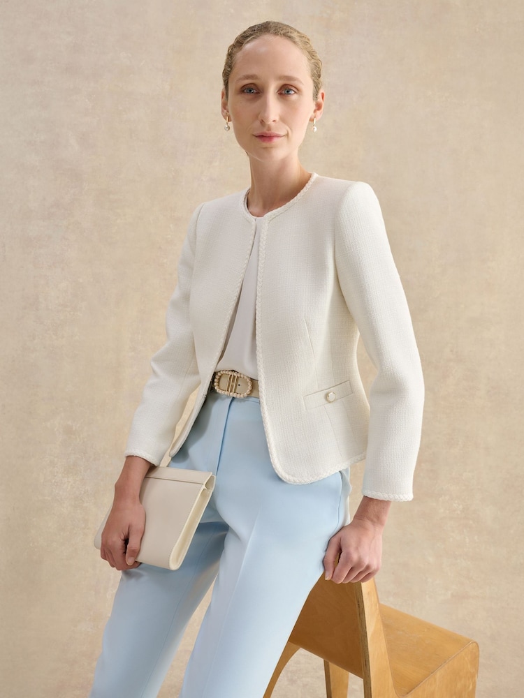 Hobbs White Otillia Jacket - Image 2 of 5 Hobbs White Otillia Jacket - Image 2 of 5