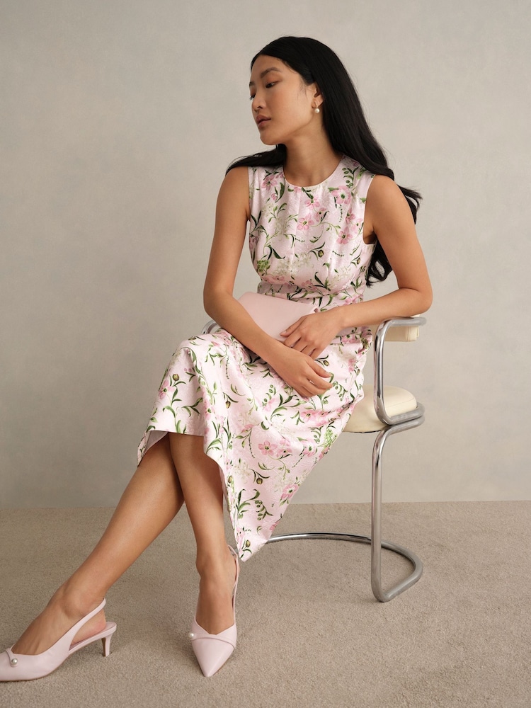 Hobbs Pink Lana Dress - Image 1 of 4 Hobbs Pink Lana Dress - Image 1 of 4