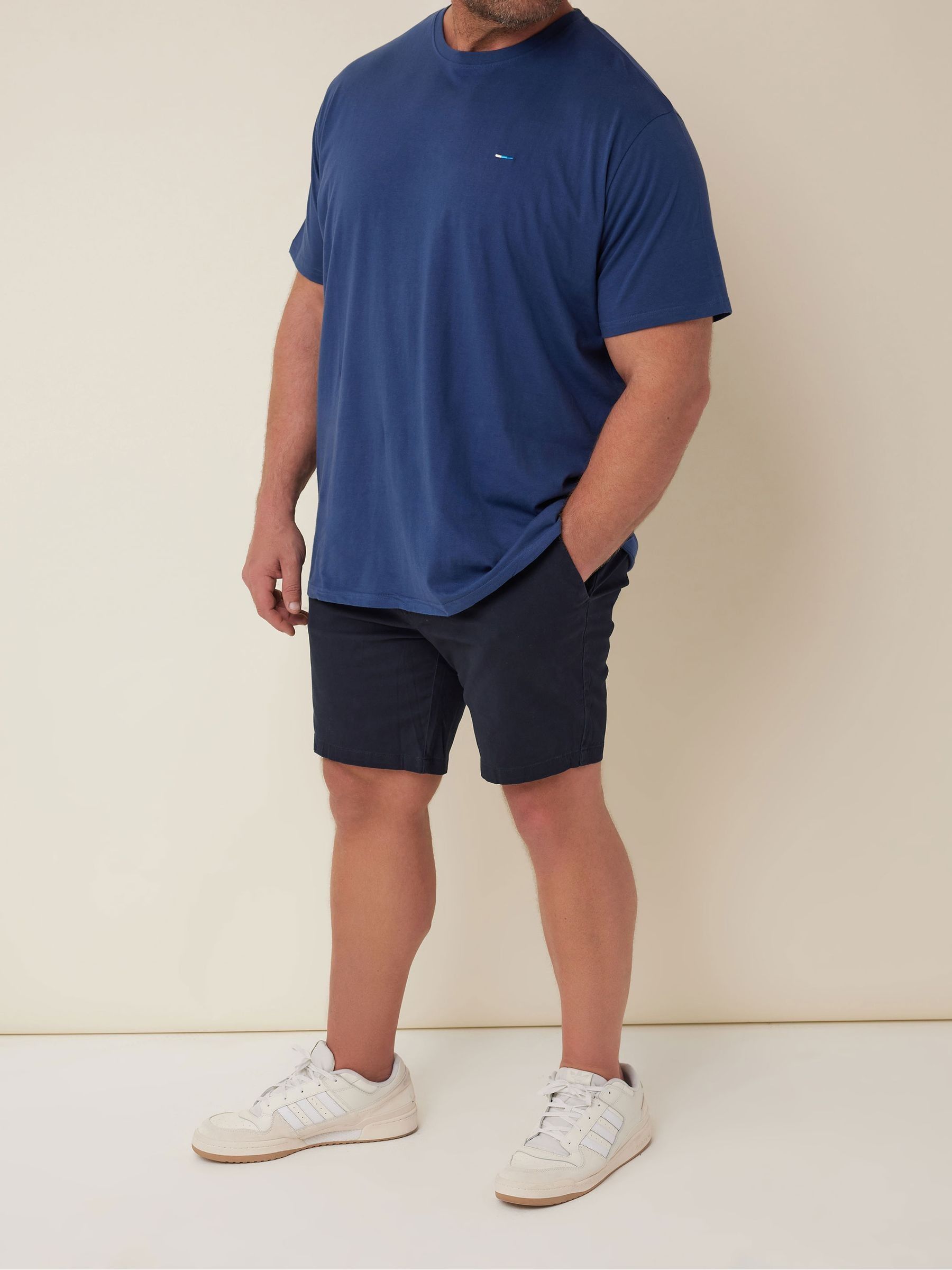 Badrhino Blue Stretch Chino Shorts - Image 2