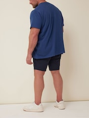 BadRhino Big & Tall Navy Blue Stretch Chino Shorts - Image 3 of 4