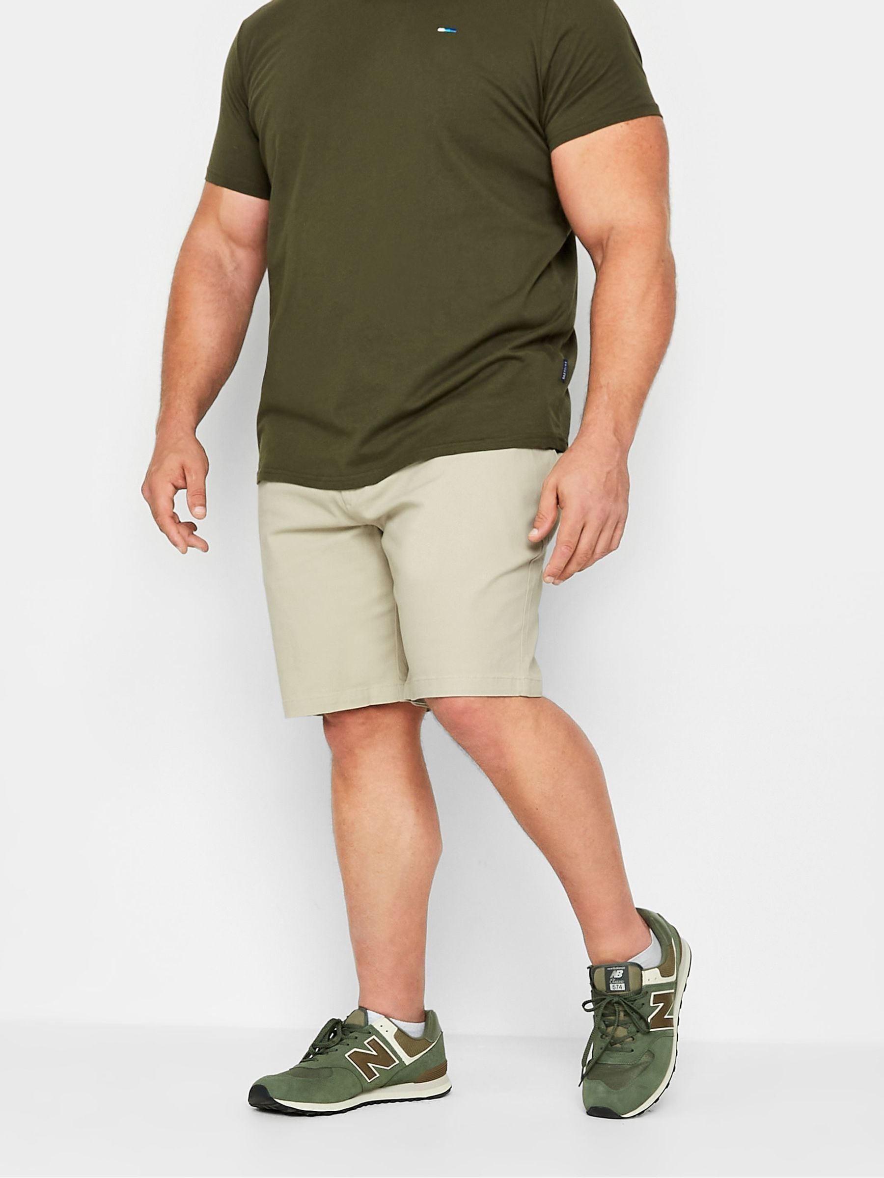 Badrhino Men's Stone Stretch Chino Shorts In | Size: 60R - Image 3