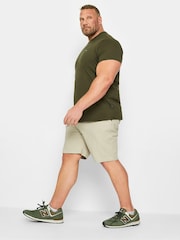 BadRhino Big & Tall Cream Stretch Chino Shorts - Image 2 of 3