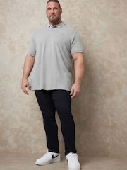 BadRhino Big & Tall Grey Tipped Core Polo Shirt - Image 2 of 3