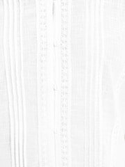 Yours Curve White Crochet Trim Pleated Blouse - Image 8 of 8