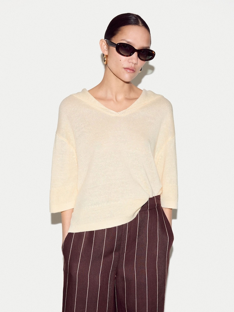 Jigsaw Linen Sailor Collar Jumper - Bild 1 von 6