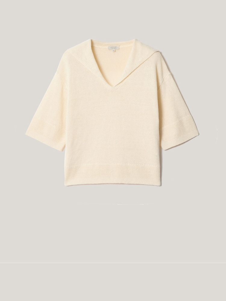 Jigsaw Linen Sailor Collar Jumper - Bild 6 von 6