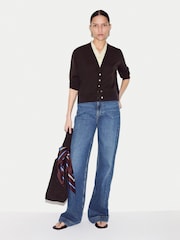 Jigsaw Brown Merino Double Layer Cardigan - Image 3 of 5